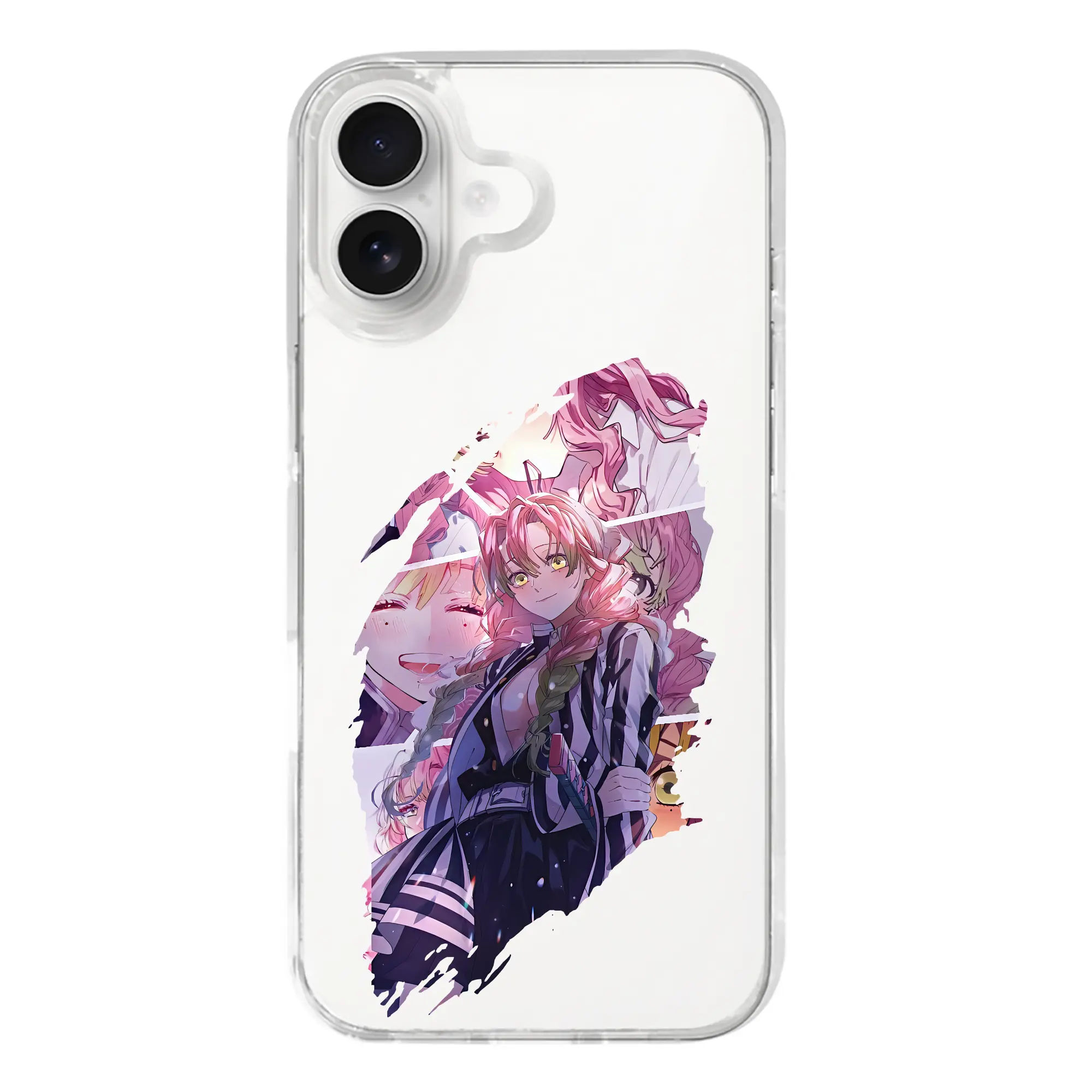 鬼滅の刃 グッズ,甘露寺 蜜璃 - iPhone 17シリーズ 透明スマホケース – 薄型・耐衝撃・精密フィット保護カバー